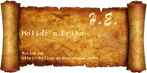 Hollós Erika névjegykártya